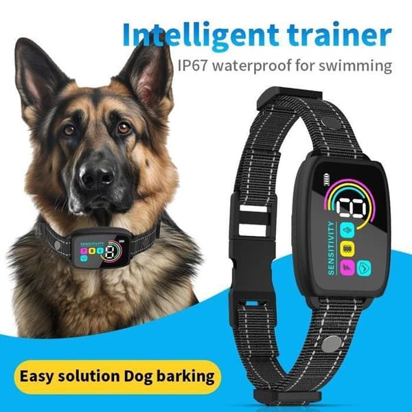 Collier Anti-Bark - ANDERLEDES - Automatisk - Stemmestyring - Sort Multifarvet - Mellem