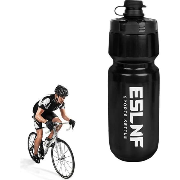 Vandflaske - AUCUNEARY - 720 ml - Sort - Fleksibel - Til cykel