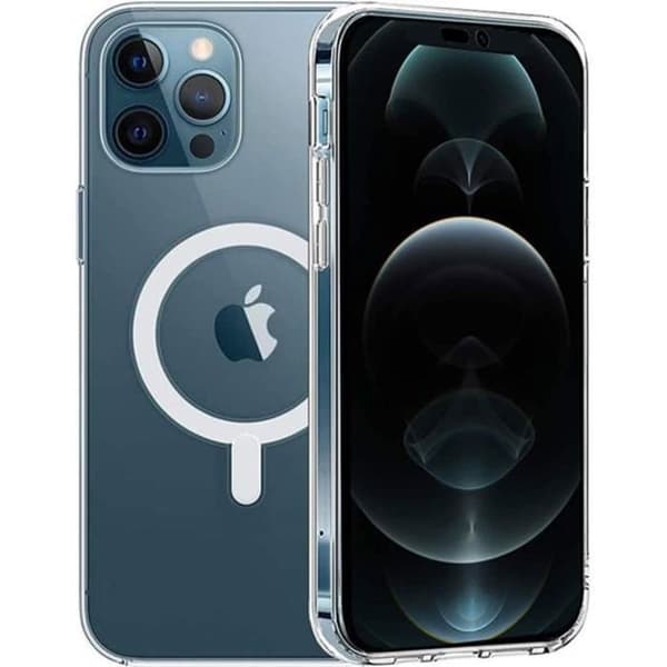 Telefoncover - ANDERLEDES - iPhone 14 PRO MAX - Transparent Silikone - Solid Beskyttelse - Magsafe