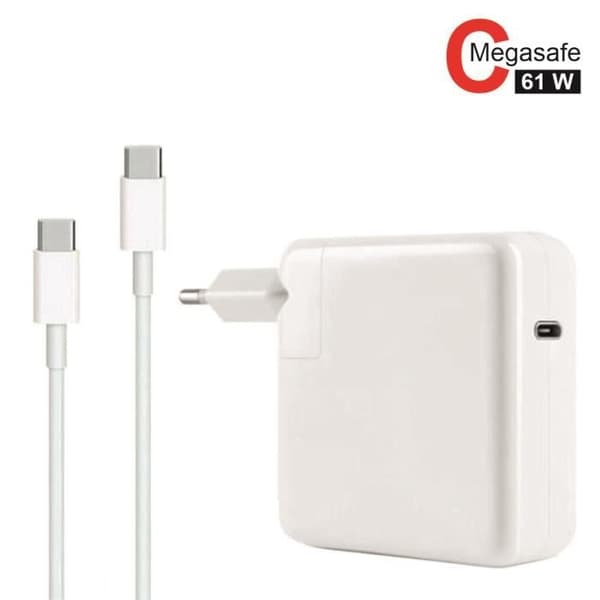 USB C-lader - 61W - Macbook Pro/Air - Smart PD - Hvid - Strømadapter