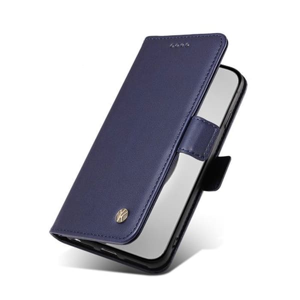 Plånboksfodral - ANNORLUNDA - iPhone 16 Pro Max - PU-läder - Magnetisk - Saphirblå