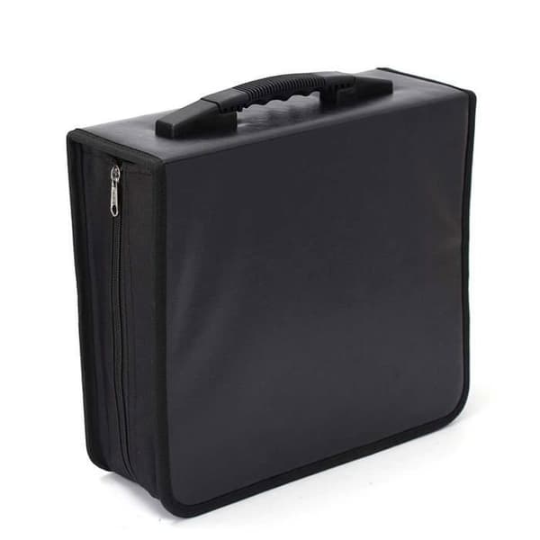 CD-etui til 400 CD / DVD / Blu-ray, opbevaringsmappe, sort Etiket