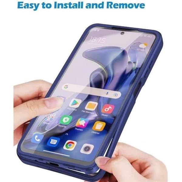 Mobilskal - ANNORLUNDA - Samsung A32 4G - Mörkblå - 360° skydd - Repfria