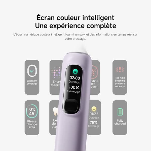 El tandborste - XIAOMI - Pro - Oscillation - 2 huvuden - Vit