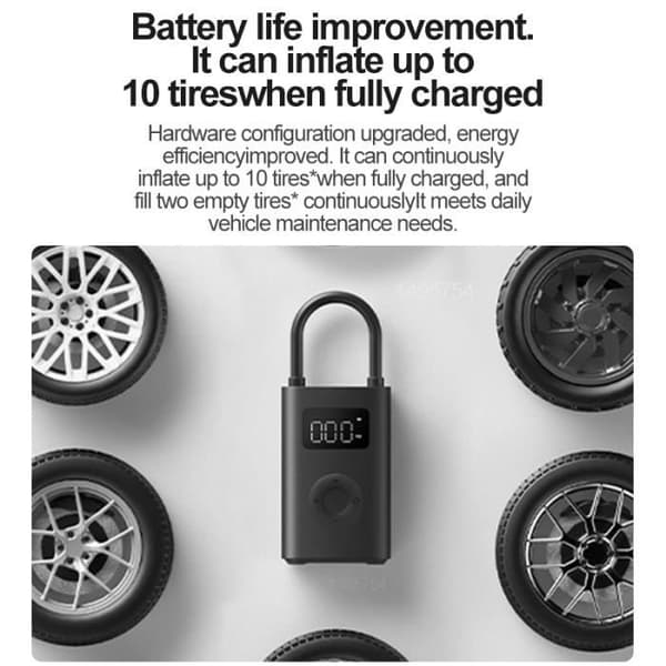 Bärbar luftpump - Xiaomi Mini Luftpump 2 - Elektrisk - Typ-C - Svart