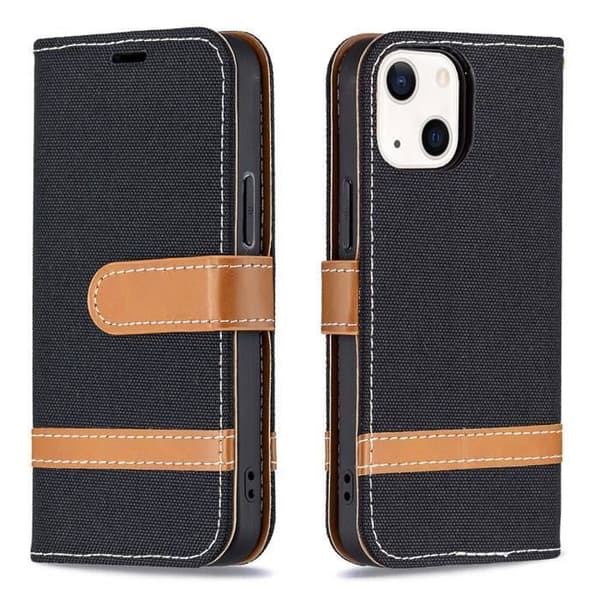 iPhone 13 mini Cover - ANDERLEDES - PU Læder - Sort - Magnetisk - Blød