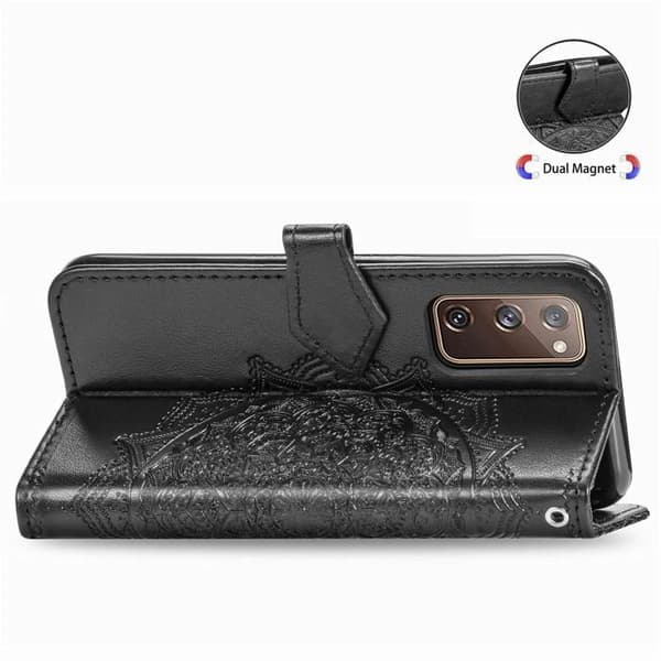 Etui Housse - ANDERLEDES - Samsung Galaxy S20 FE 5G - PU Læder - Sort - Klap