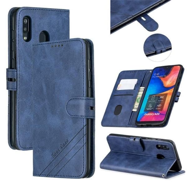 Coque - ANDERLEDES - Samsung Galaxy A40 - Stødabsorberende - Støtte - Elegant - Blå
