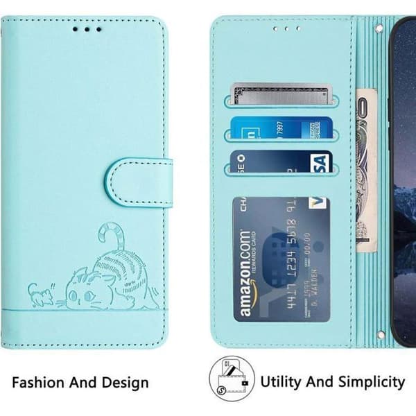 Mobilskal - ANNORLUNDA - Redmi Note 14 4G - PU-läder - RFID-blockering - Kortfack
