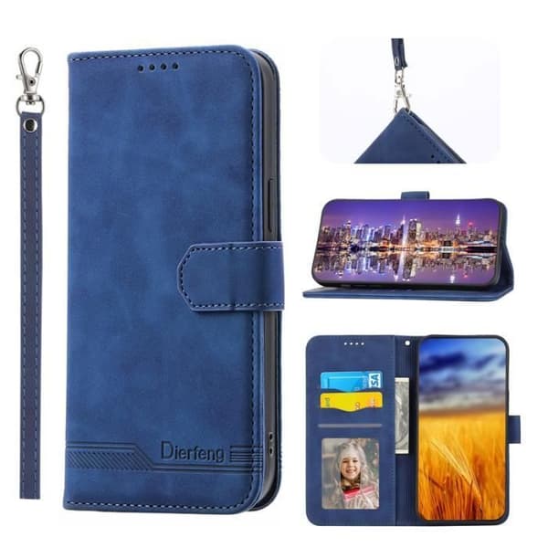 iPhone 11 Cover - ANDERLEDES - DEF8 Conquer - PU Læder - Pung - Blå