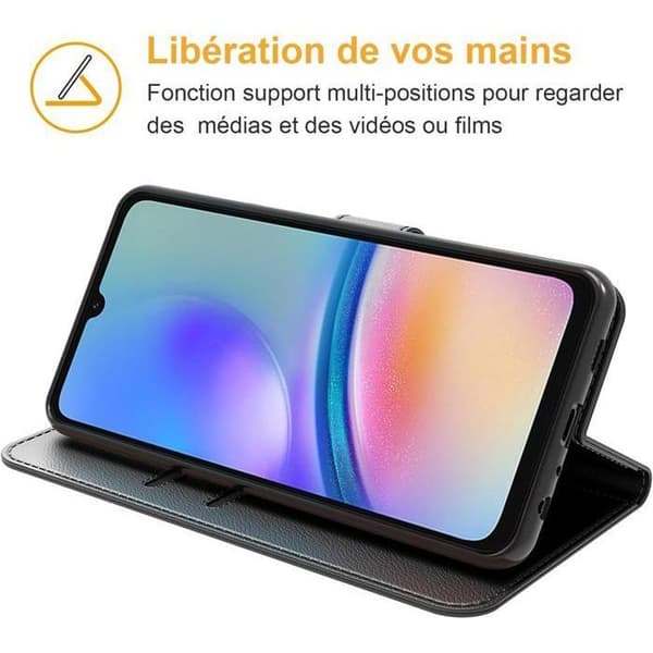 Cover til Samsung Galaxy S25 Plus 5G - ANDERLEDES - Stødabsorberende - Pung - RFID-beskyttelse - Sort