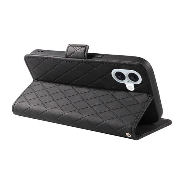 Cover Etui Beskyttelse - ANDERLEDES - iPhone 16 Plus - PU Læder - Magnetisk Lukning - Sort