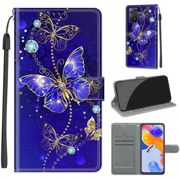 Telefoncover - ANDERLEDES - Xiaomi Redmi Note 11 Pro 5G/4G - PU-læder - Stødabsorberende - Sort