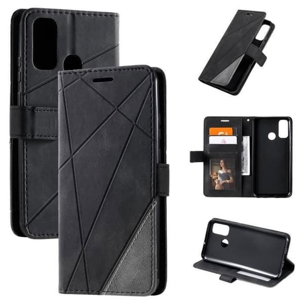 Telefonfodral - ANNORLUNDA - Huawei P Smart 2020 - Svart - Semi-styv - Fällbart stöd