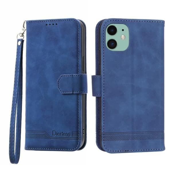 iPhone 11 Cover - ANDERLEDES - DEF8 Conquer - PU Læder - Pung - Blå