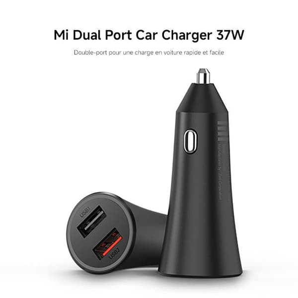 Billader - Mi - Dual-Port - 37W - Universal - Sort