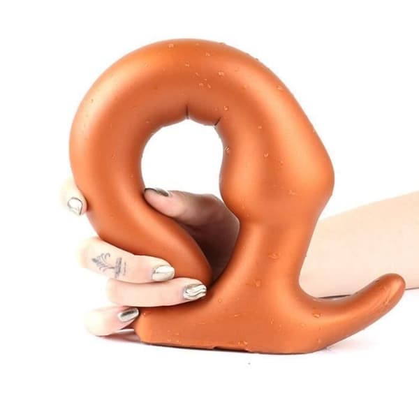 Gode anal - ANDERLEDES - Super Lang - Medicinsk silikone - 3 størrelser S/M/L - Guld/Sort