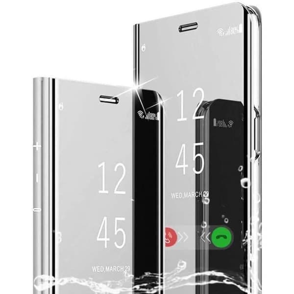 Skyddsskal - E.F.CONNECTION - iPhone 12 - Spegeleffekt - Silver - Heltäckande skydd