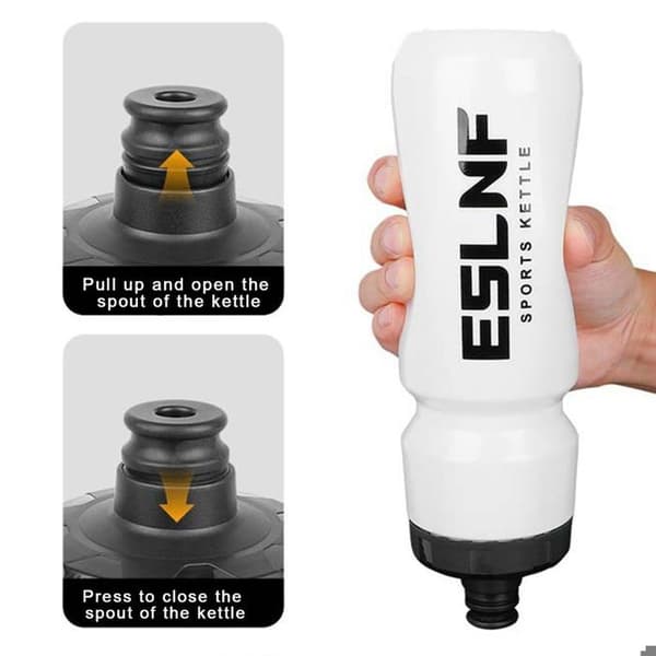 Vandflaske - AUCUNEARY - 720 ml - Sort - Fleksibel - Til cykel