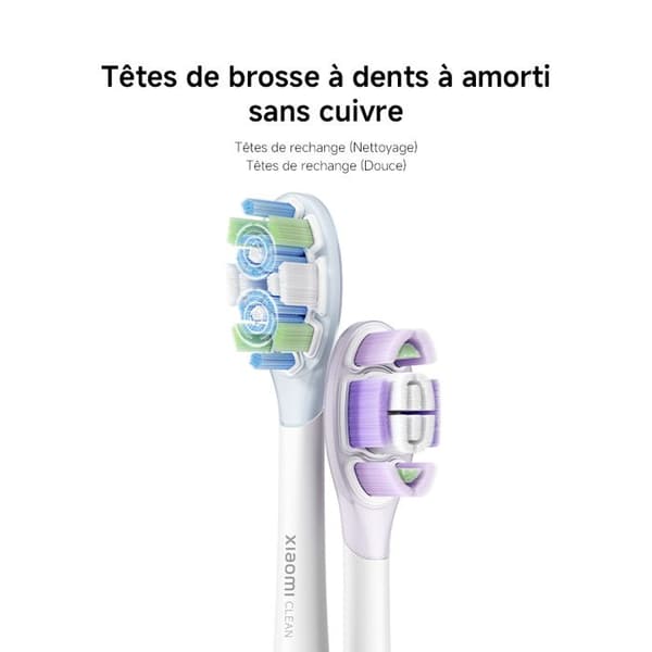El tandborste - XIAOMI - Pro - Oscillation - 2 huvuden - Vit