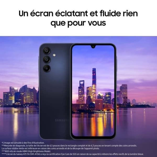 Samsung Galaxy A15 5G Smartphone 128 GB Blå