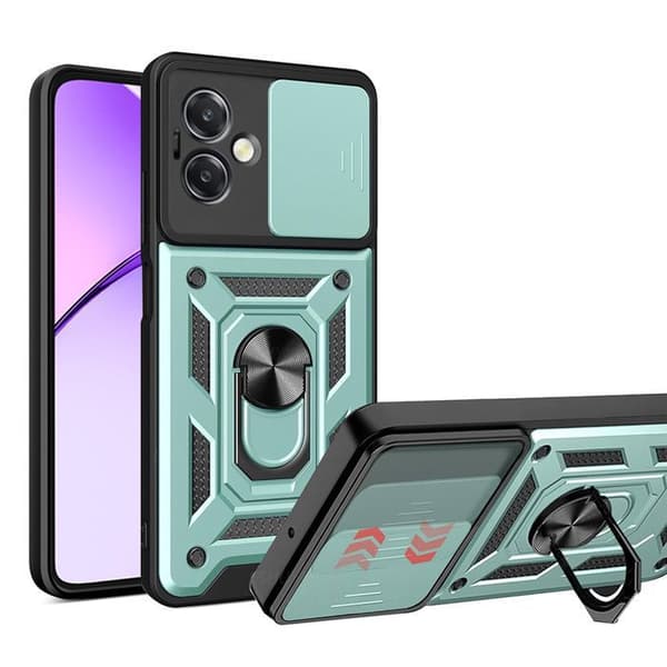 Telefoncover - ANDERLEDES - Techsuit CamShield - Grøn Conquer green - Semi-stiv - Moderne