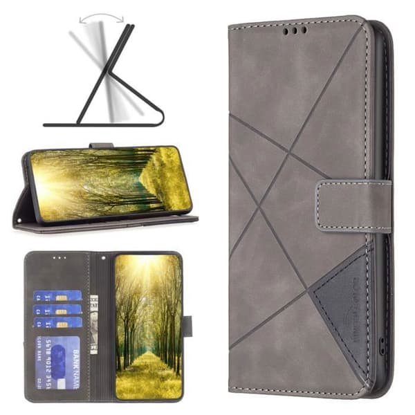 Skyddsfodral - ANNORLUNDA - Xiaomi 13 Pro - PU-läder - Grå - Stötsäker - Plånbok