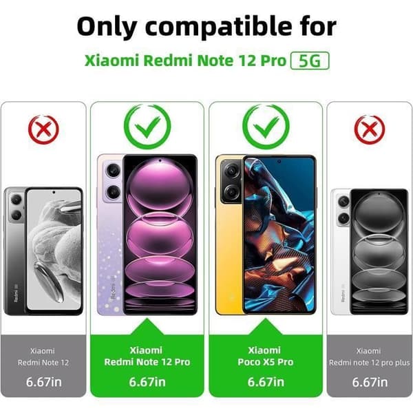 Pungetui - ANDERLEDES - Xiaomi Redmi Note 12 Pro 5G/Poco X5 Pro - PU-læder - Stødabsorberende - Magnetisk