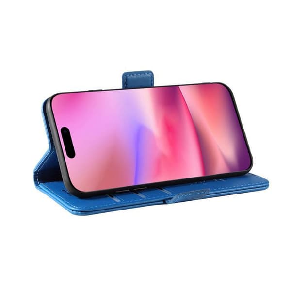 Coque Etui Beskyttelse - ANDERLEDES - iPhone 16 - PU Læder - Magnetisk Lukning - Himmelblå