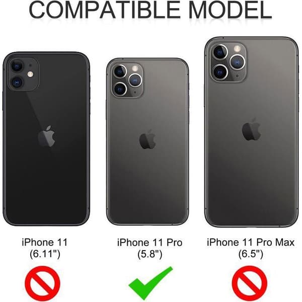 Skal - ANNORLUNDA - iPhone 11 Pro - PU-läder - Stötsäker - Mönster Katt A