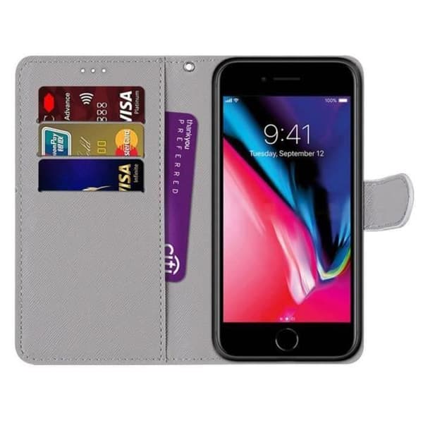iPhone 12-fodral - ANNORLUNDA - Plånboksfodral - PU-läder - Repfria - Stötsäker