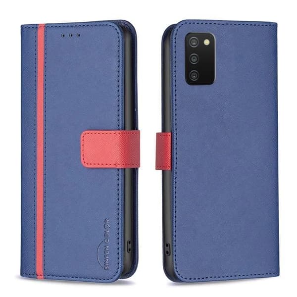 Hus - ANDERLEDES - Galaxy A03s - PU Læder - Pung Etui - Blå