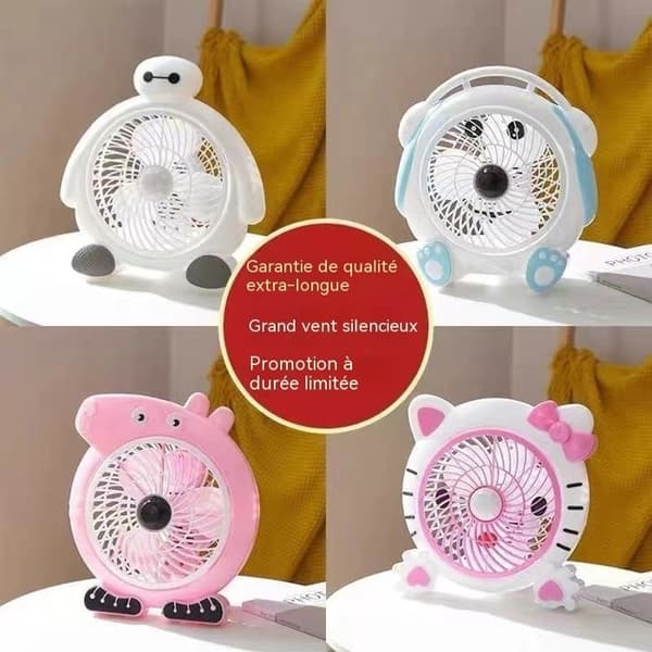 Elektrisk ventilator - LEYUANDODO - BRÆNDER - Rosa - Mini - Stille
