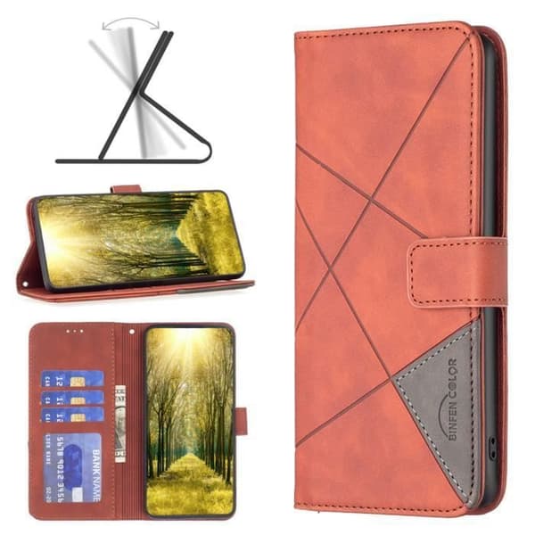 iPhone 15 Plus Cover - ANDERLEDES - Pungetui - PU Læder - Stødabsorberende - Brun