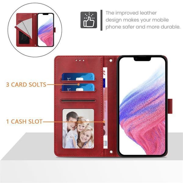 "Coque - ANDERLEDES - iPhone 15 Pro 6.1" - RFID-beskyttelse - PU-læder - Horisontalt stativ