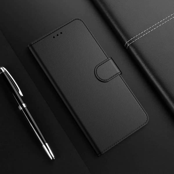 Telefoncover - ANDERLEDES - Redmi Note 10/10S - Sort - Læderlook - 360° Beskyttelse