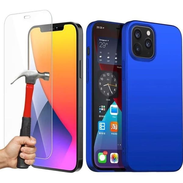Telefoncover - E.F.CONNECTION - iPhone 12 - Blå - Stødabsorberende - Ridsefast - Fleksibel