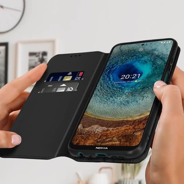 Pungetui - ANDERLEDES - Nokia X10 og X20 - Sort - Syntetisk - Video Støtte