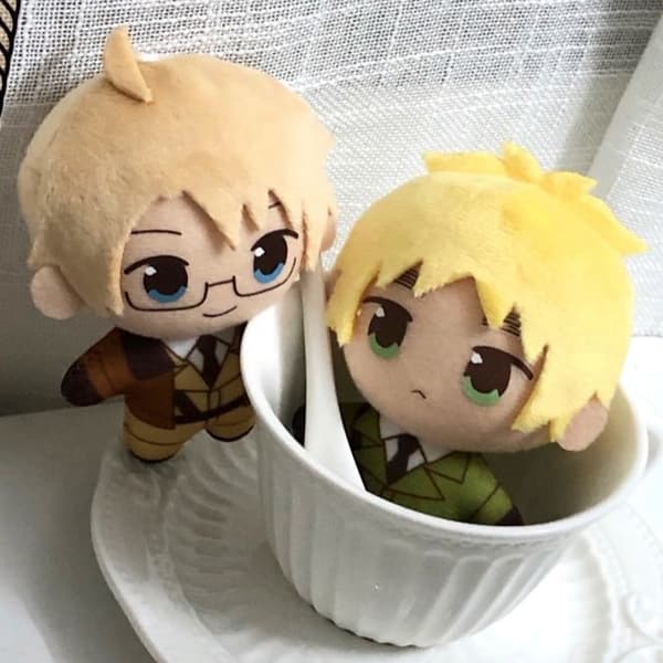 Plys - ANDERLEDES - E426 - 10 cm - Fyld af PP-bomuld - Tema Anime (Hetalia)