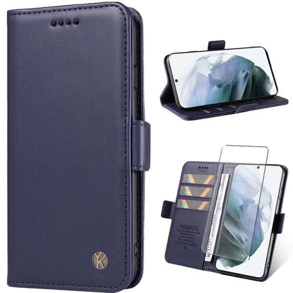 Plånboksfodral - ANNORLUNDA - iPhone 16 Pro Max - PU-läder - Magnetisk - Saphirblå