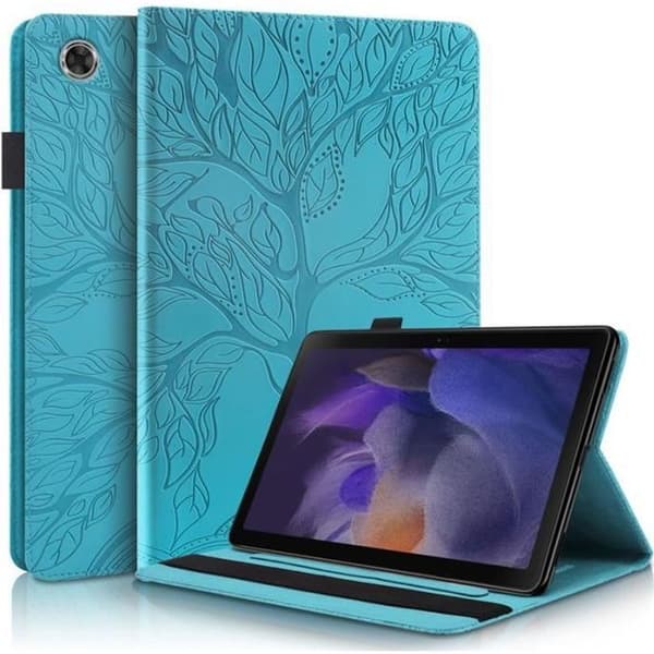 Tabletcover - ANDERLEDES - Galaxy Tab A9 Plus - PU-læder - Støtte - Blå livets træ