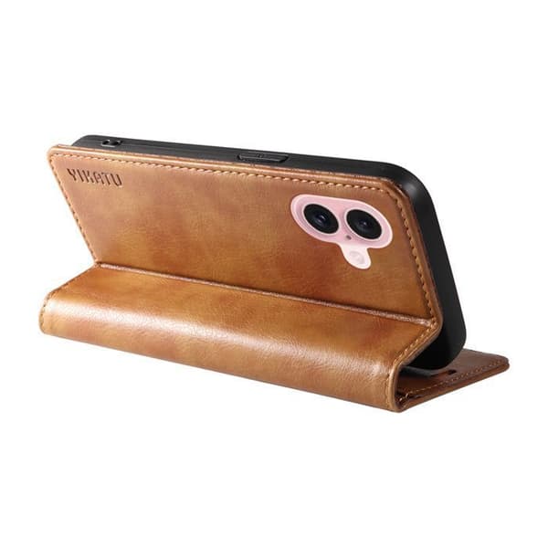 Plånboksfodral - ANNORLUNDA - iPhone 16 - PU-läder - Magnetstängning - Stötsäker