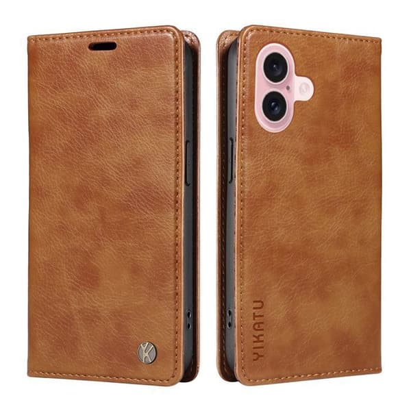 Plånboksfodral - ANNORLUNDA - iPhone 16 - PU-läder - Magnetstängning - Stötsäker