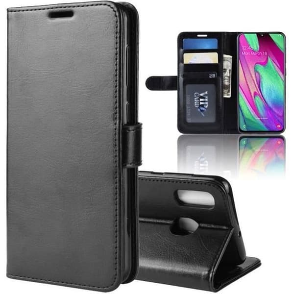 Hus - ANDERLEDES - Samsung Galaxy A40 - PU Læder - Stødabsorberende - Med Støtte