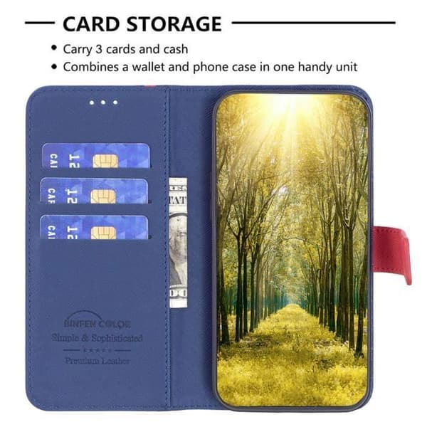 Hus - ANDERLEDES - Galaxy A03s - PU Læder - Pung Etui - Blå