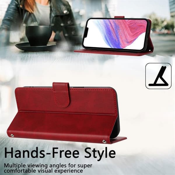 "Coque - ANDERLEDES - iPhone 15 Pro 6.1" - RFID-beskyttelse - PU-læder - Horisontalt stativ