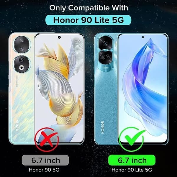 Mobilskal - ANNORLUNDA - Honor 90 Lite - Mjuk - Transparent - Heltäckande skydd