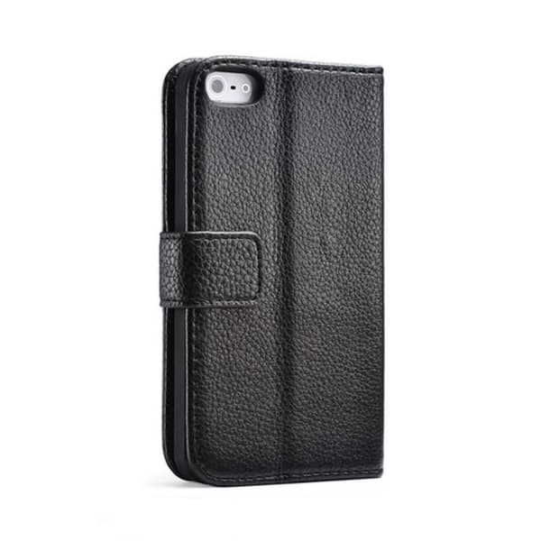 Fodral Etui - ANNORLUNDA - iPhone 5 5S - Kortplånbok - Magnetstängning - Svart