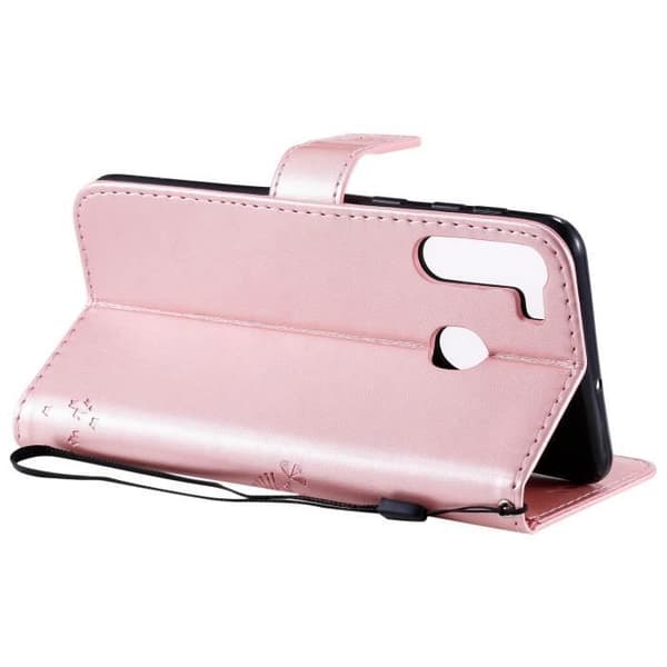 Coque - ANDERLEDES - Samsung Galaxy A21 - Stødabsorberende - PU Læder - Rosa guld