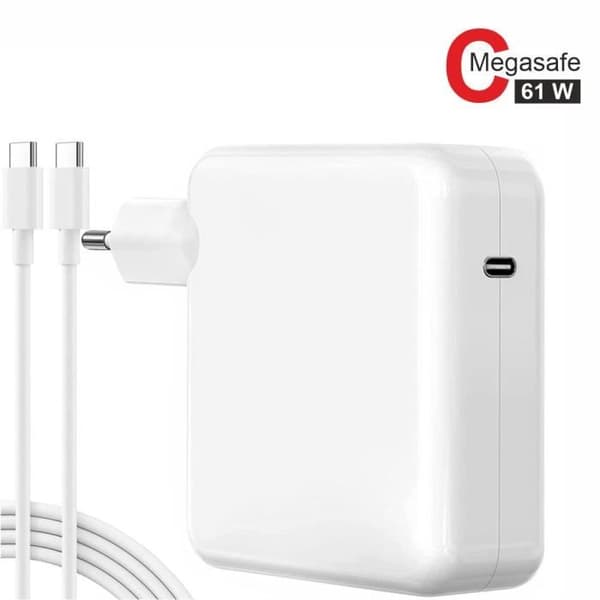 USB C-lader - 61W - Macbook Pro/Air - Smart PD - Hvid - Strømadapter